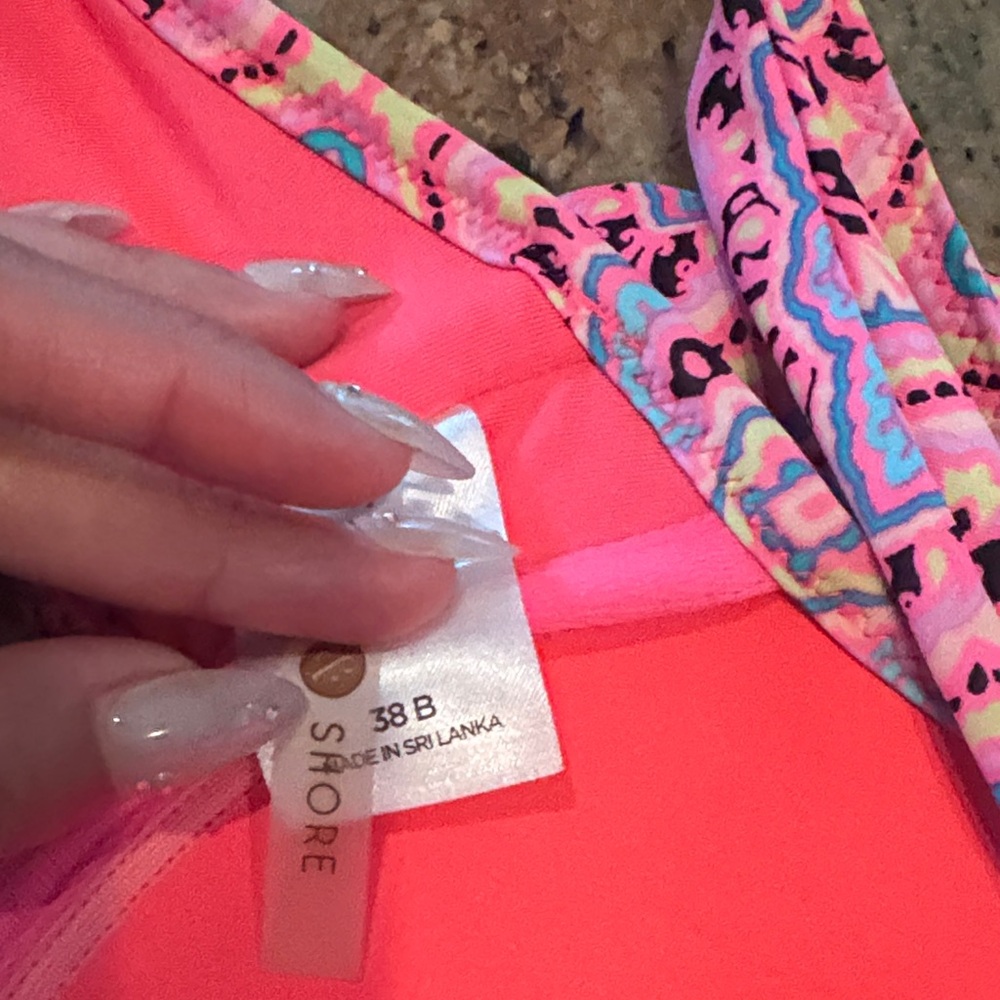 Vibrant Pink Patterned Bikini Set - image 5